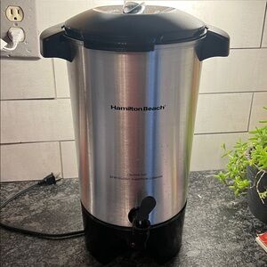 Hamilton Beach 12- 42 cup urn. Stainless with twist top. Used once or twice.